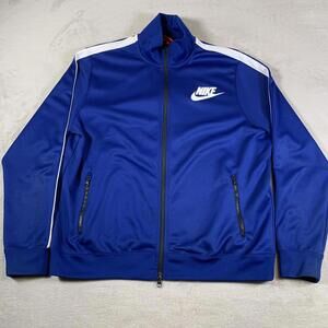 Nike Jacket Mens‎ XL Track Full Zip Athletic Polyester Swoosh 544139-409
